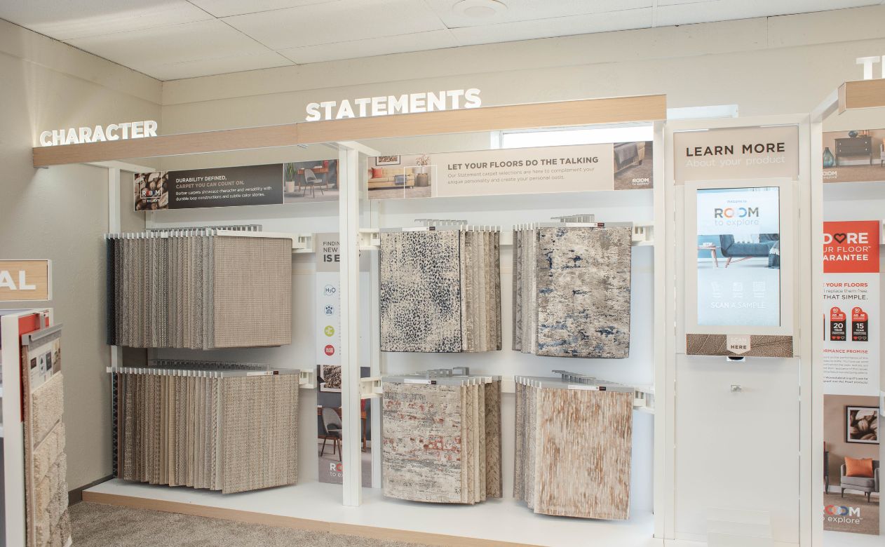 carpet selection for area rugs in All In One Flooring America's Utah showroom