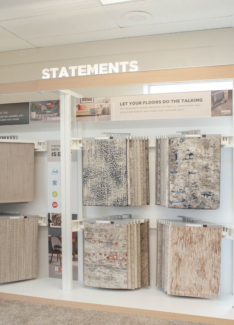 carpet selection for area rugs in All In One Flooring America's Utah showroom