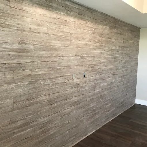 accent wall and wood floors